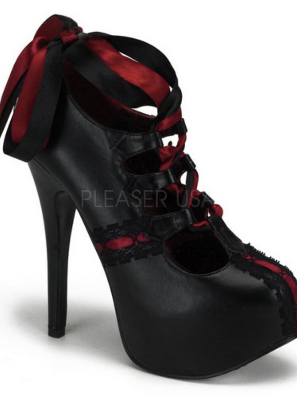 Pleaser Bordello Lace-Up Platform Heels 👠 38